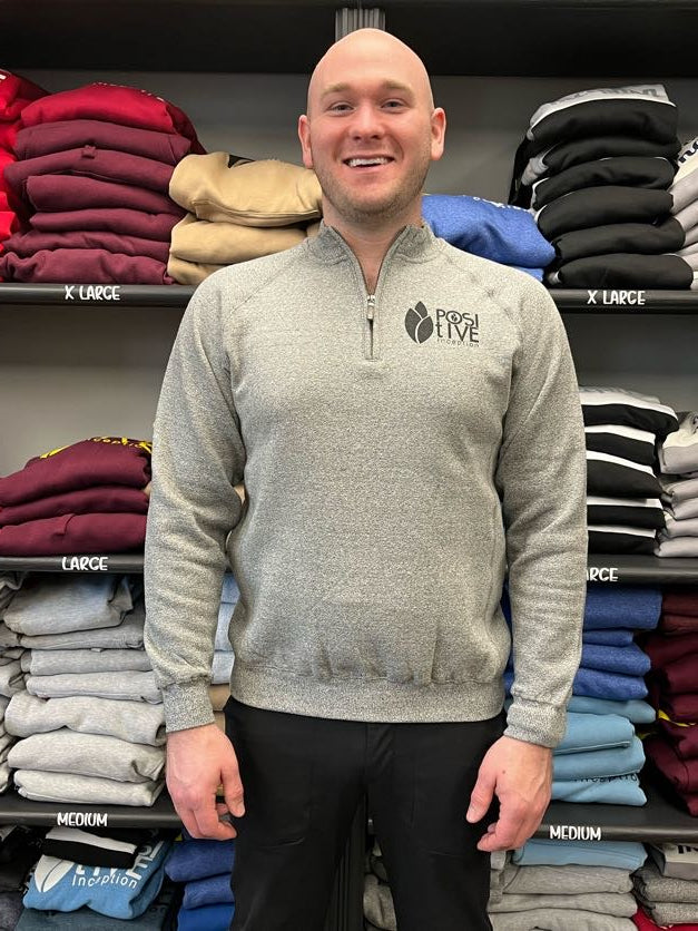 1/2 Zipper Positive Inception Light Grey Sweater – The Positive Inception