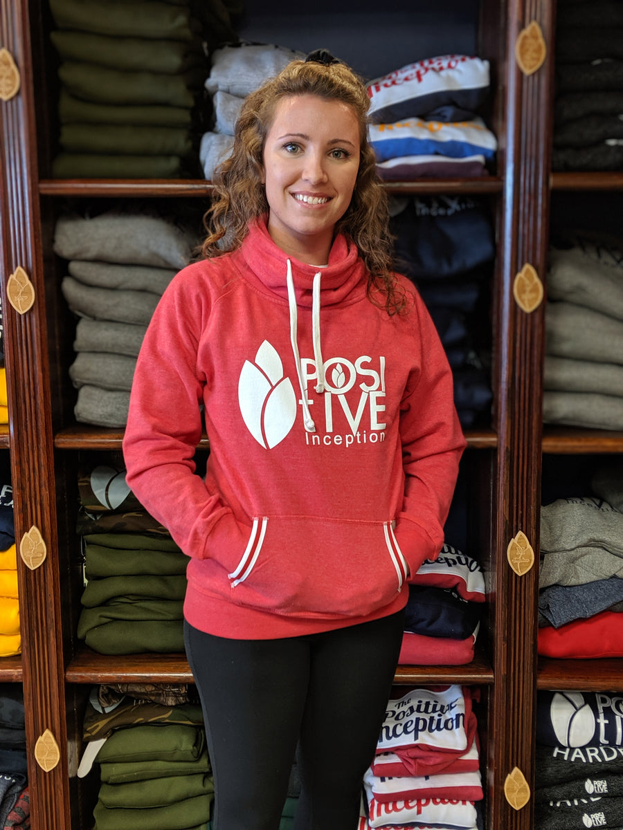 Women's Red Cowl Neck Sweater – The Positive Inception