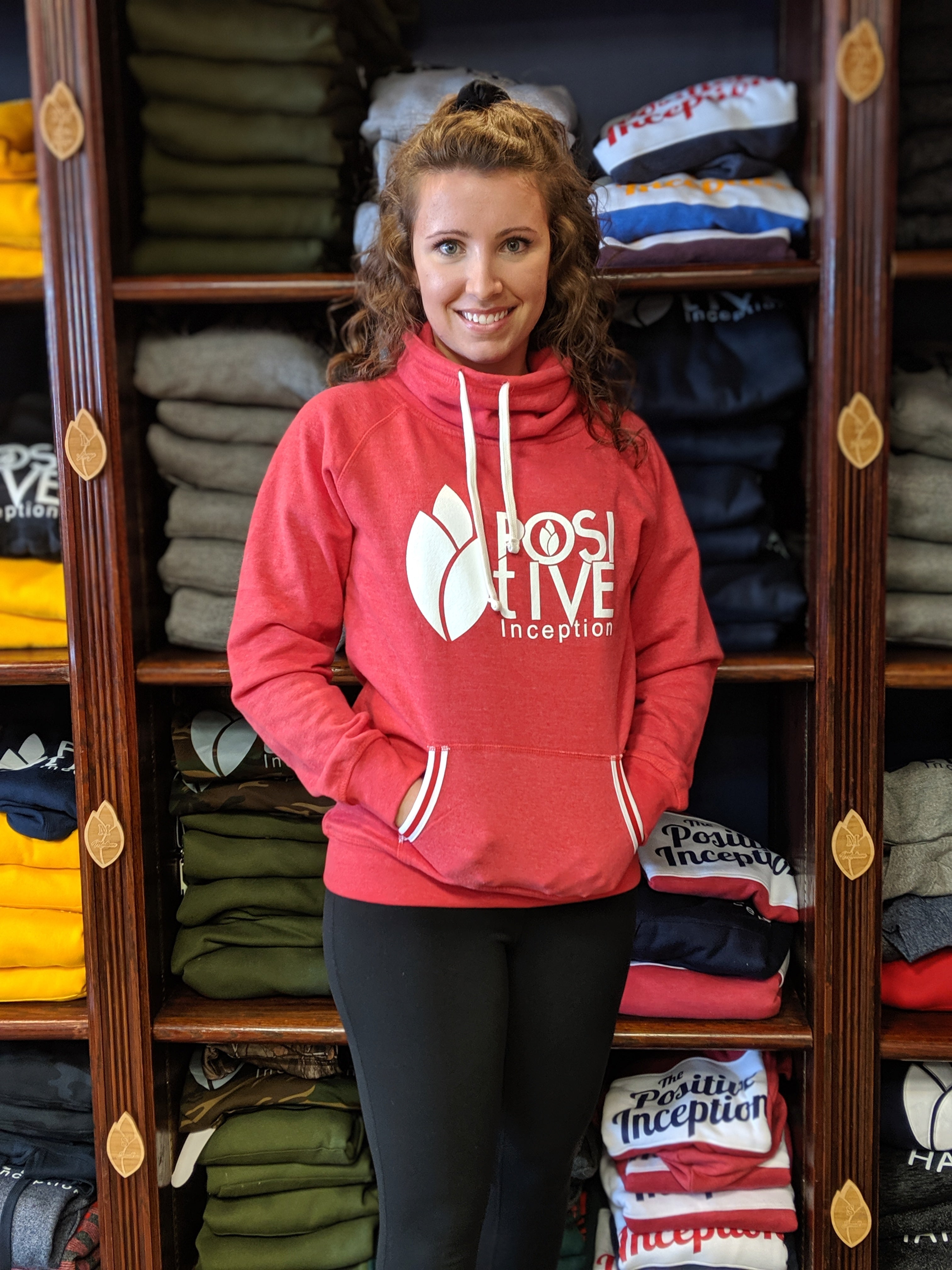 Women's Red Cowl Neck Sweater – The Positive Inception