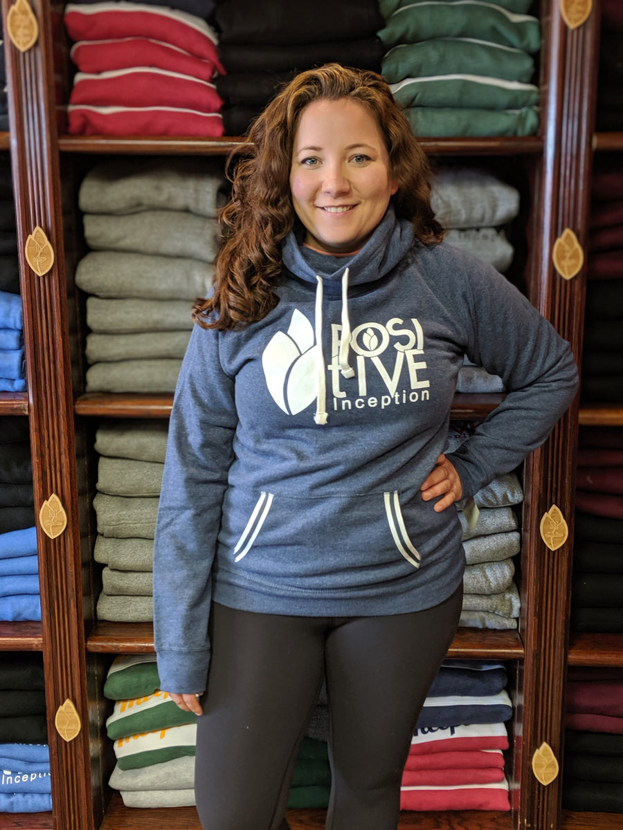 Women's Navy Blue Cowl Neck Sweater – The Positive Inception