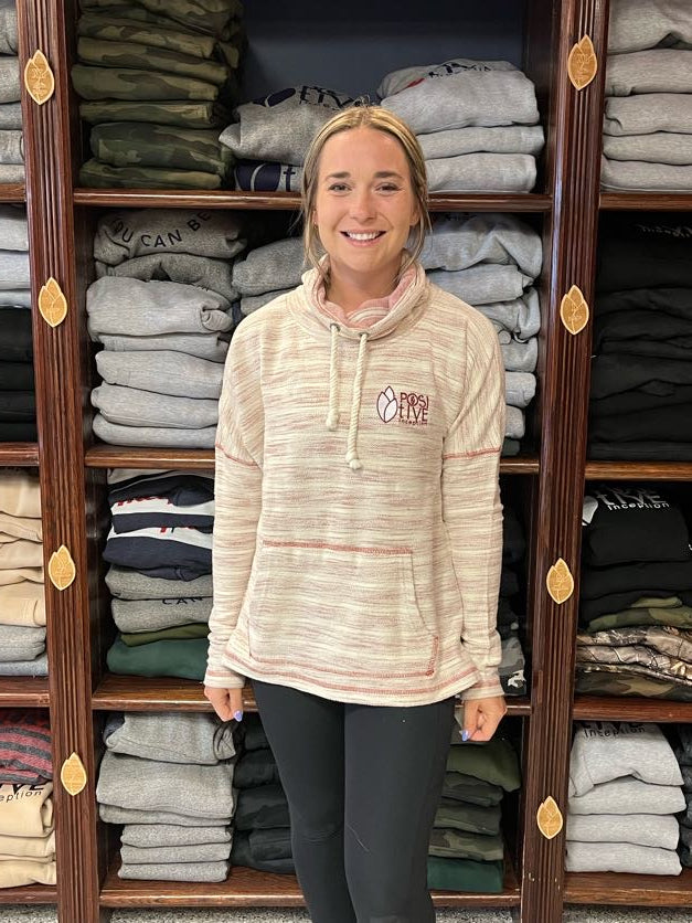 Women's Cowl Neck Brick-Red Positive Inception Sweater – The Positive ...