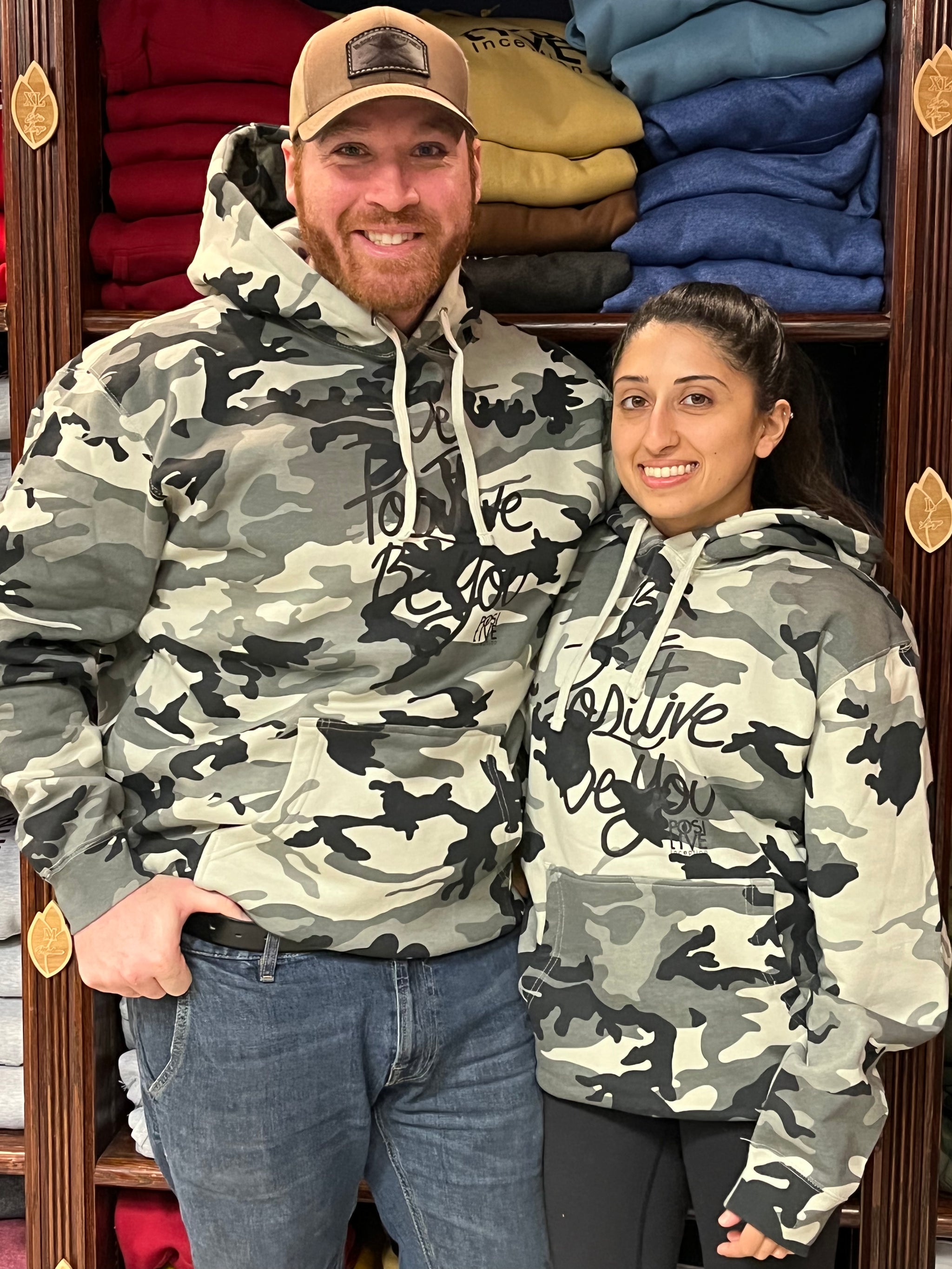 Heavyweight Be Positive Be you Snow Camo Hoodie The Positive Inception